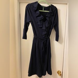 Ralph Lauren jersey navy blue dress with belt